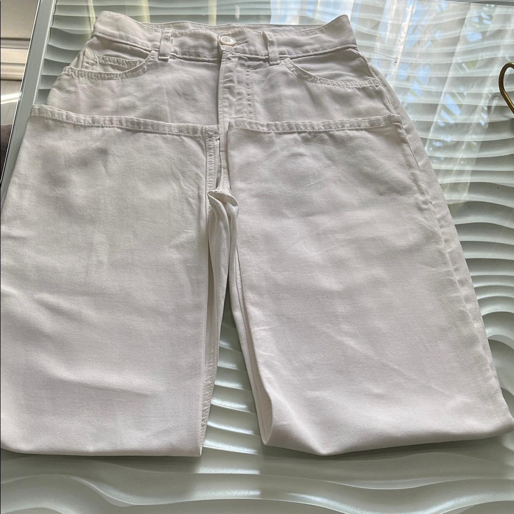 Reformation Women's Straight Leg Jeans in White